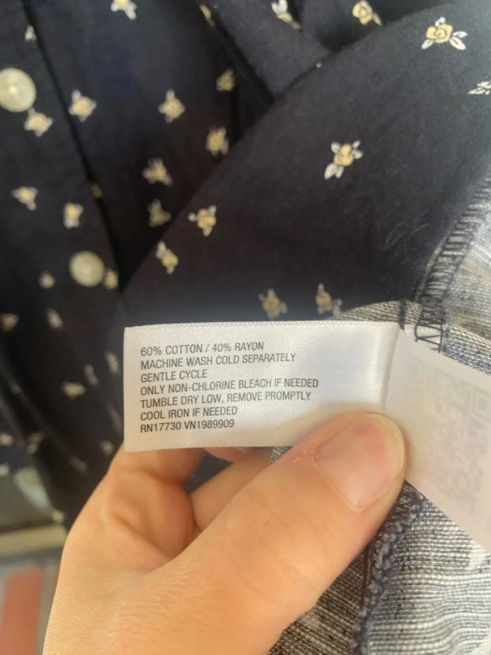 Universal Thread Navy Blue Mini Dress with White Floral Print - Picture 5 of 9